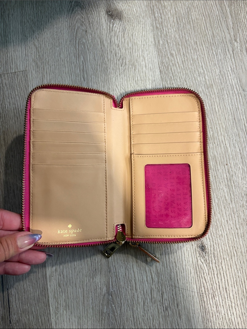 Kate Spade Pink Pebbled Leather Wallet - Picture 3 of 7